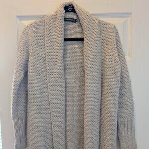 IrelandsEye Kilcoole Textured Cardigan Silver Marl - Size XS